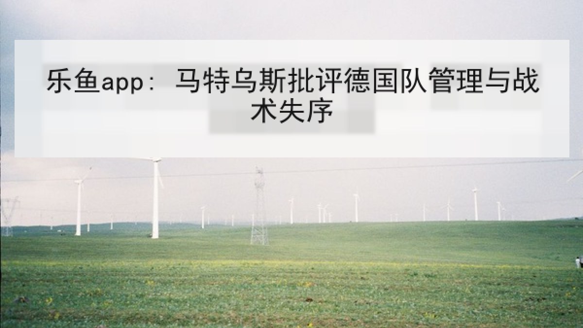 乐鱼app: 马特乌斯批评德国队管理与战术失序